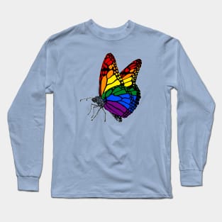 Rainbow Butterfly Long Sleeve T-Shirt